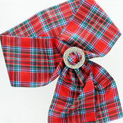 Ladies Scarf in Any Tartan with Celtic Ring